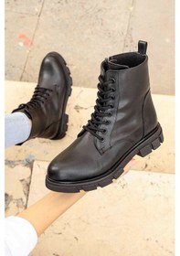 Resim Feles Kadın Postal Bot Siyah 