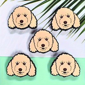 Resim 5 adet, yumuşak plastik, köpek serisi odak kalem boncukları, Brittany köpeği odak kalem boncukları, takı yapımı DIY bileklik kolye yaratıcı anahtarlık çanta zinciri el işi malzemeleri aksesuar parti hediyesi, kalem yok 