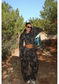 Resim Siyah Joelle Desenli Eşofman Takım Ate-3642 Ate-3642 Siyah 