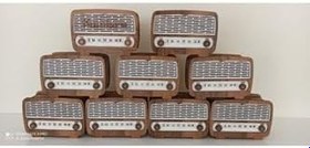 Resim Nostalji Radyo Görünümlü Kumbara, Kahverengi Beyaz, 17,5x11,5x7,5 cm, MDF Malzeme 