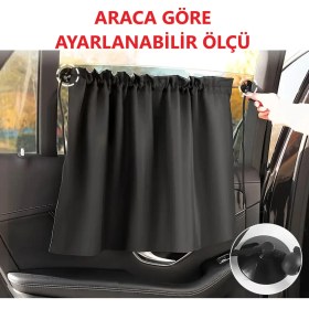 Resim 2 Adet Oto Yan Cam Perde Araç Arka Cam Güneşlik Bebek Çocuk Için Gölgelik Araba Perdesi 