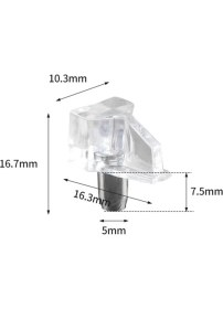 Resim Nzb Raf Pimi Şeffaf Cam Ahşap Metal Raf Tutucu Çivisi Mobilya Dolap Pimi (50 Adet) 
