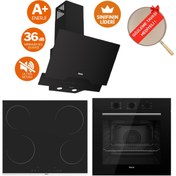 Resim Ferre FlowArt Arvio Vitroseramik Elektrikli Ankastre Set ( D063-SA Sessiz + MS261 + QBL62CS) 