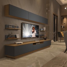Resim Decoraktiv Trendstyle 8YS Mdf Tv Ünitesi Tv Sehpası - Pera - Antrasit 