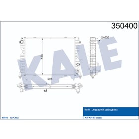 Resim Radyatör Landrover Discovery Ii (Al Pl Brz) (594X438X24) 504649482 