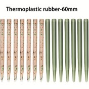Resim 50 adet/100 adet Silikon Anti-Dolaşma Kauçuk Kılıf, Karışık Renk, 60 cm, Pürüzsüz Kayma, Kamuflaj ve Yeşil, Sazan ve Kaba Balıkçılık Olta Bağlantısı için 
