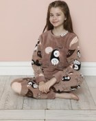 Resim sharin Çocuk Desenli Kışlık Polar Pijama Takımı 9c-20238k 