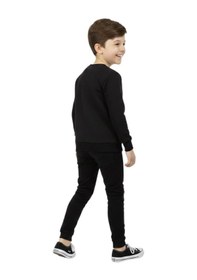 Resim Baglan Erkek Çocuk Önü Baskılı Sweatshirt Bgl-st05245 Siyah 