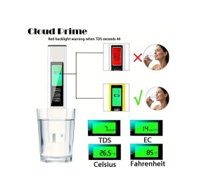 Resim Willowhaven Sarı Deri Kılıflı 3ü 1 Arada Tds Ec Sıcaklık Su Kalitesi Test Kalemi 