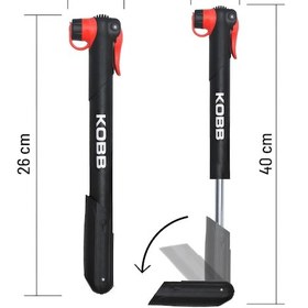 Resim Kobb Kb21 87 Psı Bisiklet Lastik Şişirme Taşınabilir Mini El Pompası + Bisiklet Montaj Aparatı 