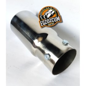 Resim Egzozcum Antipas Iç Kaplamalı Islık Sesli 60 mm Nikelaj Tekli Egzoz Eksoz Ucu 
