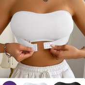 Resim Kadınlar için 2 Adet Dikişsiz Askısız Bandeau Sütyen - Rahat, Kablosuz, Pedli Tasarım Siyah & Beyaz 