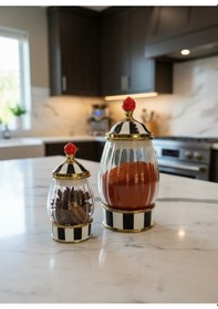 Resim Kapris Harmony 15 Parça Desenli Cam Baharat Seti Lvn 39741 Şeffaf 