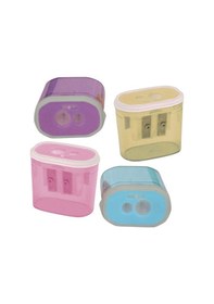 Resim Bu-bu Kalemtıraş Şeffaf Dikdörtgen Çiftli Pastel Renk Bubu-kt0011 