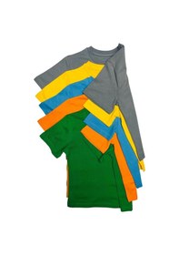 Resim Cloise Çocuk Basic T-shirt Kız Erkek Unisex %100 Pamuk 5'li Paket Ek-4 