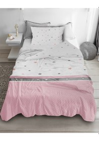 Resim Yıldız Desenli Tek Kişilik Pike ( Yastık Kılıflı ) 