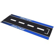 Resim GOGOPREMİUM UNİVERSAL MAVİ DESENLİ 80 X 220 cm KAYDIRMAZ MOTOSİKLET HALISI 