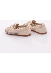 Resim Dgn B00112 Kadin Delikli Oxford Ayakkabi Bej 