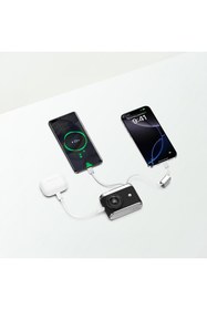 Resim Recci RPB-P66 PD 20W Hızlı Şarj Özellikli Type-C & lightning Kablolu Powerbank 22.5W 10.000mAh Siyah Siyah 