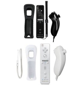 Resim Nintendo Wii 2in1 Motion Plus Remote Kontroller + Nunchuk Kontroller Set Siyah 