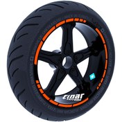 Resim Moto GP Stili Alev Turuncusu Jant Şeridi Sticker Çınar Extreme 