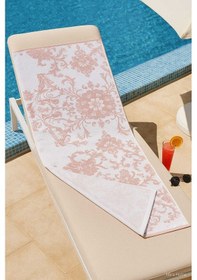 Resim Unisex Desenli Baskılı Deniz Plaj Havlusu Otantik Nar Çiçeği 70x140 Cm Renkli 