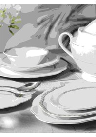 Resim Pierre Cardin Lindia 60 Parça Yemek Takımı Altın 