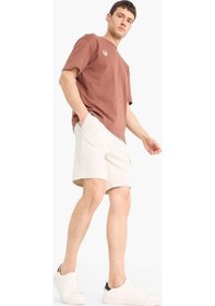 Resim Defacto Regular Fit Dokulu Düz Paça Kargo Cepli Basic Düz Şort B8796AX24SM Bej 