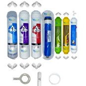 Resim Pemax Water Solutions Kapalı Kasa Su Arıtma Uygun STD 7'li ReVerse Osmosis Mebran Alkali-Mineral-Tatlandırıcı Set 