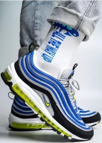 Resim Nike Air Max 97 Reflector Leather Sneaker Hakiki Deri Reflektörlü Günlük Spor Ayakkabı Mavi 