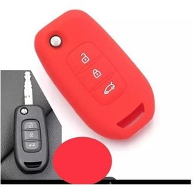 Resim 2 Adet Kırmızı Renk Clio 5 Megane 4 Joy Ve Koleos Silikon Anahtar 