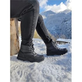 Resim Çiğdem Kundura Su Geçirmez Unisex Kar Botu 43 Numara Siyah Rahat Yürüyüş için 