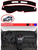 Resim Torpido Koruma Halısı Siyah Kenar Renk Kırmızı Opel Combo C 2001-2011 İle Uyumlu 