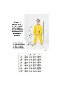 Resim Cantoy Kız Erkek Çocuk Kalın Elyaf Dolgulu Premium Kalite 2.5 Tog Desenli Uyku Tulumu Açık Sarı 