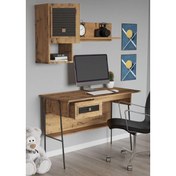 Resim Modalife Arya Çalışma Masası + Duvar Rafı Atlantik Çam 