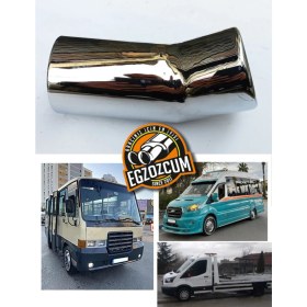 Resim 76 Mm. Magirus Egzoz Çıkışı Nikelaj Uç Dirsek Eksoz Ucu Sessiz 1 Adet 