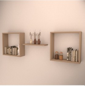 Resim Rafkestir Vienza Duvar Raf Seti Cappicino 