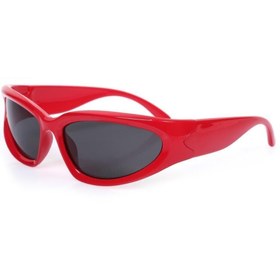 Resim Angel Eyes Kırmızı Kadın Motosiklet Gözlüğü, UV400 Koruma, Şık ve Dayanıklı Tasarım, Polikarbon Cam 