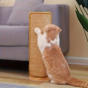 Resim Dayanıklı sisal ip kedi tırmalama pedi - çizilmeye karşı dayanıklı, kanaviçe korumak için dağınık olmayan kedi tırmalama pedi - egzersiz yapmak ve dinlenmek için kediler için ideal hediye, sadece ped 