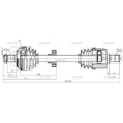 Resim Aks komple ön civic 01-06 / sol m-t I.VI absli̇ 50 di̇ş 893mm 44306-s5a-950 