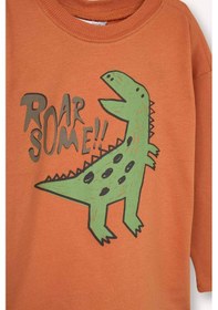 Resim Defacto 2li Dinozor Baskılı Tişört Erkek Bebek G5901a526spbn347 Kahve-bn347 