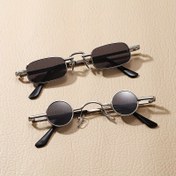 Resim 2 Adet Retro Yuvarlak Küçük Çerçeve Moda Gözlük - Punk Hip-Hop Tarzı, Konik Kollar, Metalik Vurgular & Dekoratif Lensler - Düğünler, Partiler, Günlük Kullanım İçin Temizlik Bezi Dahil - Uniseks Moda Aksesuarları, Düğün Aksesuarları, Eğlenceli Gözlükler, Rahat Kalıp, Parti Gözlüğü, Vintage Gözlük, Hafif Çerçeveler, Görüş Açıklığı, Parti Katılımcılar 
