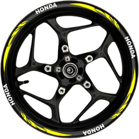 Resim Findify Store HONDA Beyaz yazılı sarı pençe şeritli 