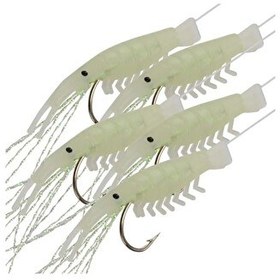 Resim Avcı Market Sabiki Living Shrimp Karides No:11-6 Kanca Glow 5'li Lüfer Palamut Levrek Çaparisi 