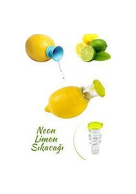 Resim Limon Sıkacağı Kapaklı Neon Renkli Limonmatik 