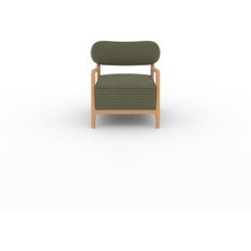 Resim Ukay Home Jazz Berjer - Fitilli Kadife Zeytin Yeşili 