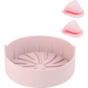 Resim Sweet Rui Yui / Xiaomi / Philips / Kumtel Uyumlu Air Fryer Silikon Tencere ve El Klipsi - Pembe (Yurt Dışından) 