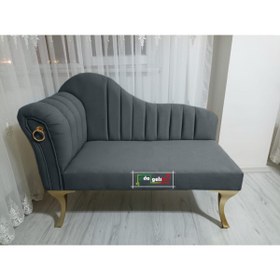 Resim aldagelsin Yeni Model Ultra Lüks Alda Çizgili Josefin Bench Puf Berjer 130 Cm 