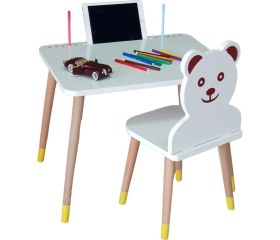 Resim Ahşap Çocuk Oyun ve Aktivite Masa Sandalye Takımı 