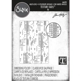 Resim Tim Holtz Tarafından Noktalı Seviye Doku Solar Kabartma Klasörü 66292, Çok Renkli 